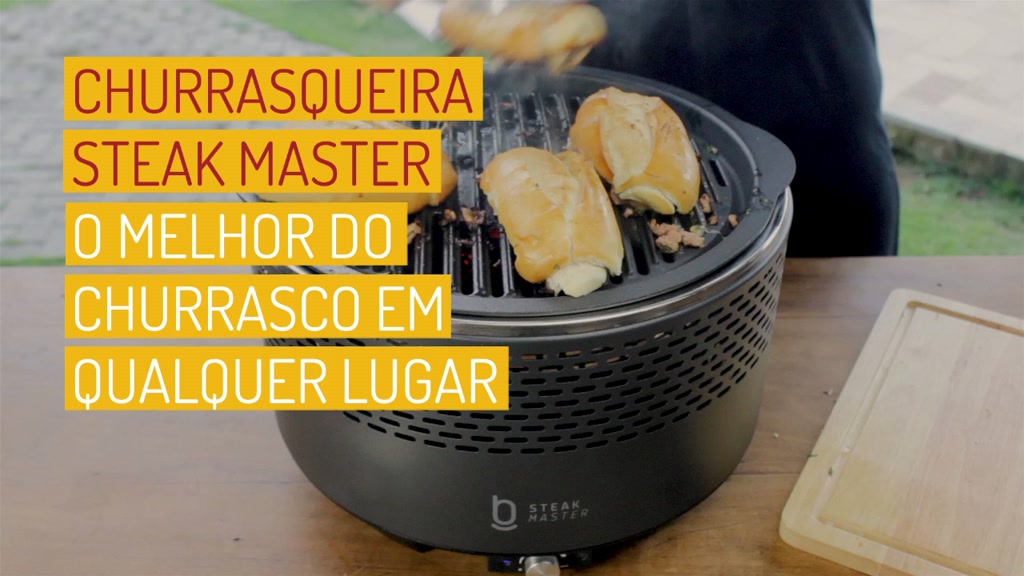 Churrasqueira Portátil A Carvão Biscuitt Steak Master Smoke & Fire USB Com
                      Bag