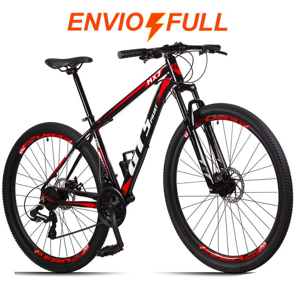 Bicicleta Aro 29 GT Sprint MX7 24V index Freio Disco Alumínio Suspensão
                      Aero MTB